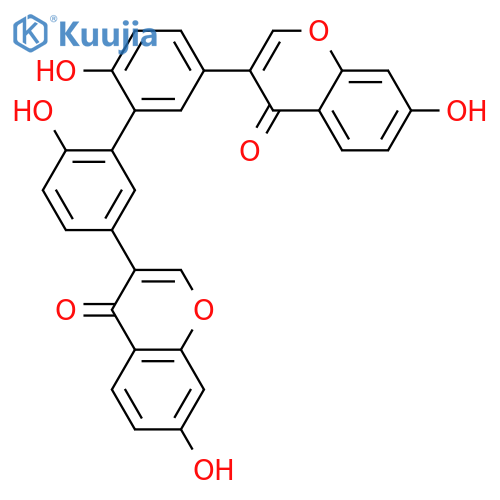 4H-1-Benzopyran-4-one, 3,3'-(6,6'-dihydroxy[1,1'-biphenyl]-3,3'-diyl)bis[7-hydroxy- (9CI) structure