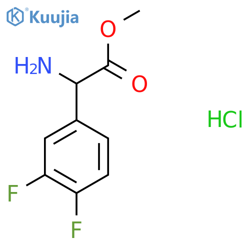 Methyl 2-amino-2-(3,4-difluorophenyl)acetate hydrochloride structure