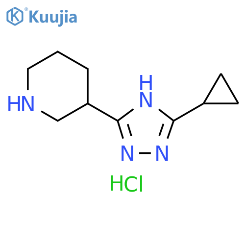 3-(5-Cyclopropyl-1H-1,2,4-triazol-3-yl)piperidine hydrochloride structure