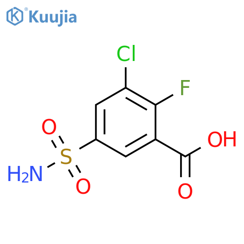 3-chloro-2-fluoro-5-sulfamoylbenzoic acid structure