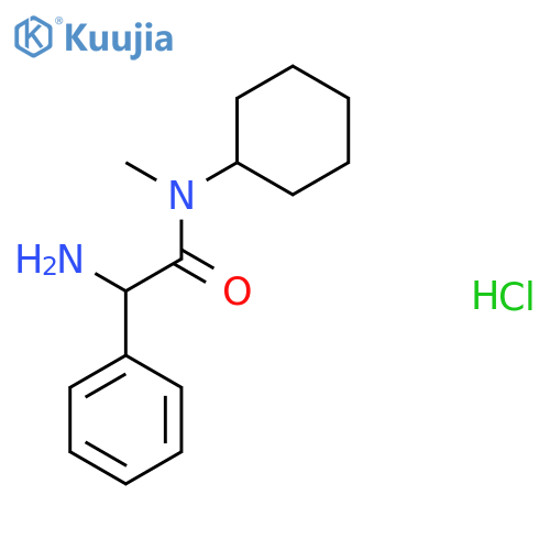 2-amino-N-cyclohexyl-N-methyl-2-phenyl-acetamide;hydrochloride structure