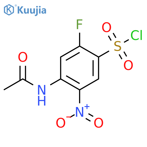 4-acetamido-2-fluoro-5-nitrobenzene-1-sulfonyl chloride structure