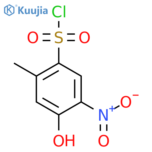 4-Hydroxy-2-methyl-5-nitrobenzene-1-sulfonyl chloride structure