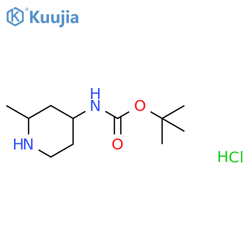 tert-butyl N-(2-methylpiperidin-4-yl)carbamate hydrochloride structure