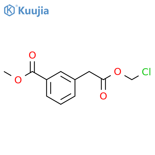 methyl 3-(1-chloro-2-methoxy-2-oxoethyl)benzoate structure