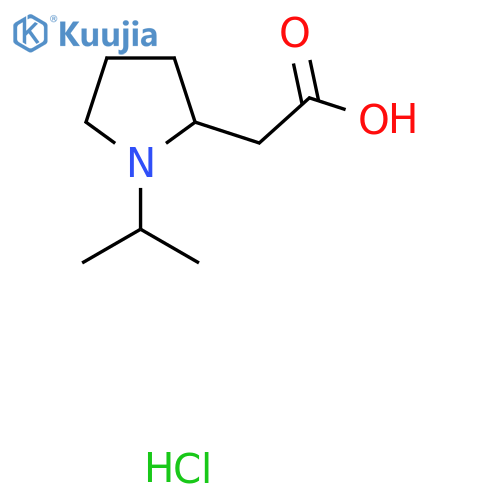 2-(1-isopropylpyrrolidin-2-yl)acetic acid;hydrochloride structure