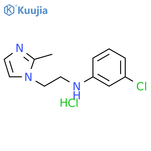 3-chloro-N-2-(2-methyl-1H-imidazol-1-yl)ethylaniline dihydrochloride structure