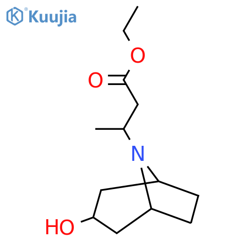 ethyl 3-(3-hydroxy-8-azabicyclo[3.2.1]octan-8-yl)butanoate structure