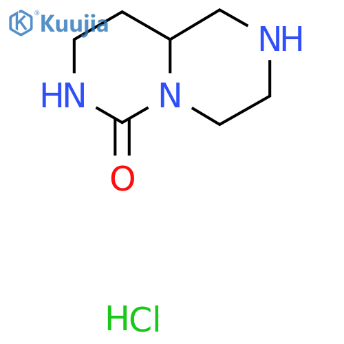 1,2,3,4,7,8,9,9a-octahydropyrazino[1,2-c]pyrimidin-6-one;hydrochloride structure