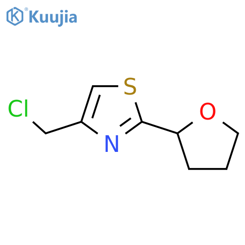 4-(chloromethyl)-2-(oxolan-2-yl)-1,3-thiazole structure