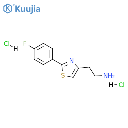 2-[2-(4-fluorophenyl)-1,3-thiazol-4-yl]ethan-1-amine dihydrochloride structure