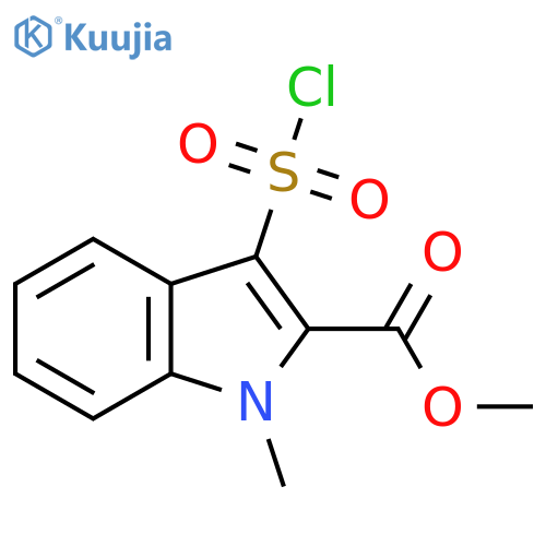 methyl 3-(chlorosulfonyl)-1-methyl-1H-indole-2-carboxylate structure