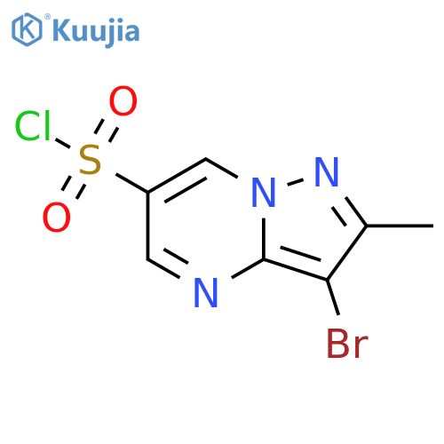 3-bromo-2-methylpyrazolo1,5-apyrimidine-6-sulfonyl chloride structure