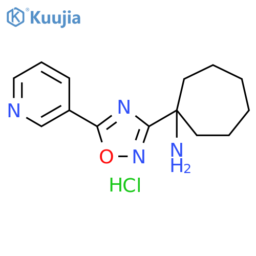 1-[5-(pyridin-3-yl)-1,2,4-oxadiazol-3-yl]cycloheptan-1-amine dihydrochloride structure