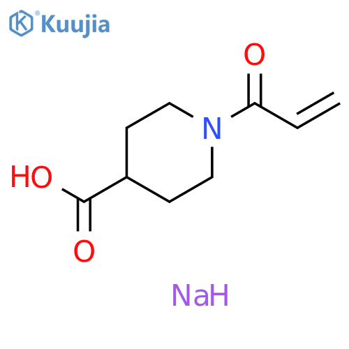 sodium 1-(prop-2-enoyl)piperidine-4-carboxylate structure