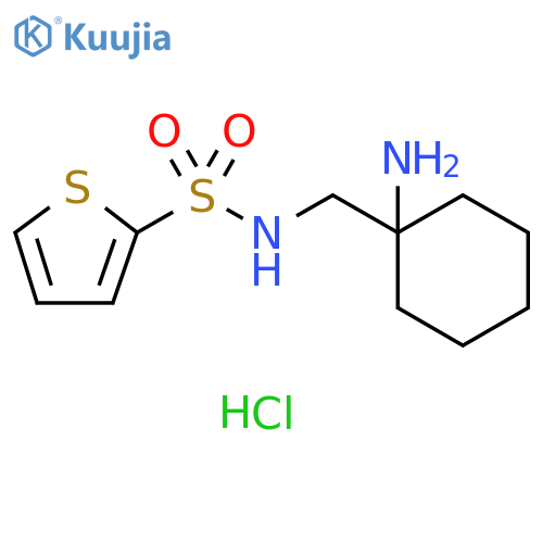 N-[(1-aminocyclohexyl)methyl]thiophene-2-sulfonamide;hydrochloride structure