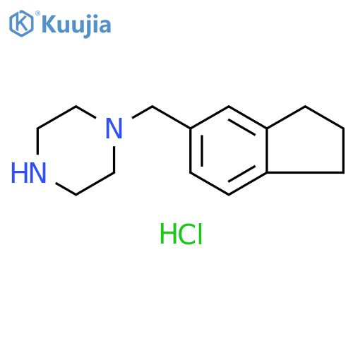 1-(indan-5-ylmethyl)piperazine;dihydrochloride structure