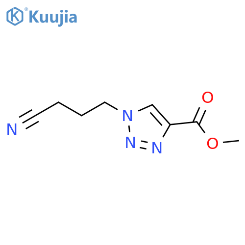 methyl 1-(3-cyanopropyl)-1H-1,2,3-triazole-4-carboxylate structure