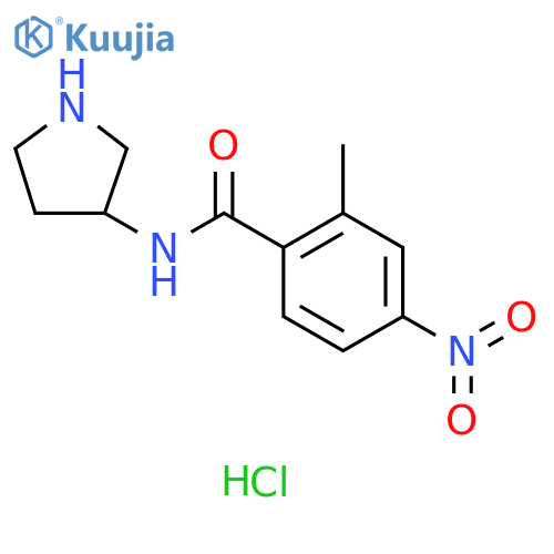2-methyl-4-nitro-N-pyrrolidin-3-yl-benzamide;hydrochloride structure