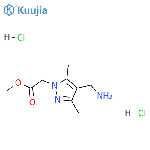 methyl 2-4-(aminomethyl)-3,5-dimethyl-1H-pyrazol-1-ylacetate dihydrochloride structure