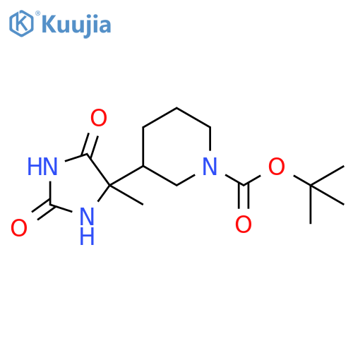tert-butyl 3-(4-methyl-2,5-dioxoimidazolidin-4-yl)piperidine-1-carboxylate structure