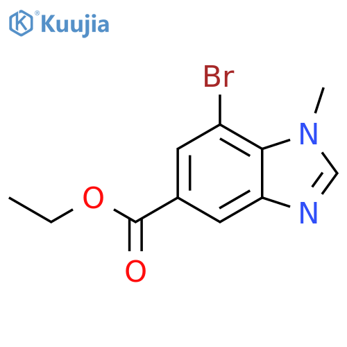 Ethyl 7-bromo-1-methyl-1,3-benzodiazole-5-carboxylate structure