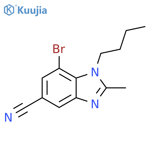 7-Bromo-1-butyl-2-methyl-1,3-benzodiazole-5-carbonitrile structure