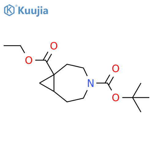 O4-tert-butyl O1-ethyl 4-azabicyclo[5.1.0]octane-1,4-dicarboxylate structure