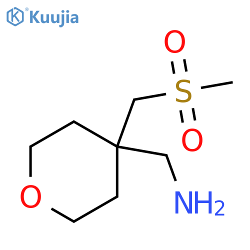 1-[4-(methanesulfonylmethyl)oxan-4-yl]methanamine structure