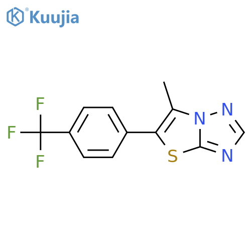 6-Methyl-5-(4-(trifluoromethyl)phenyl)thiazolo[3,2-B][1,2,4]triazole structure
