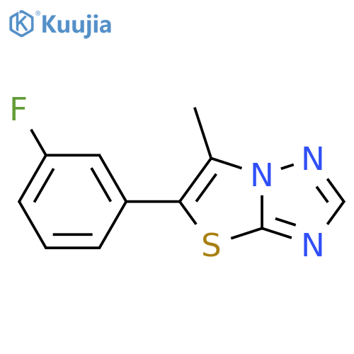 5-(3-Fluorophenyl)-6-methylthiazolo[3,2-B][1,2,4]triazole structure
