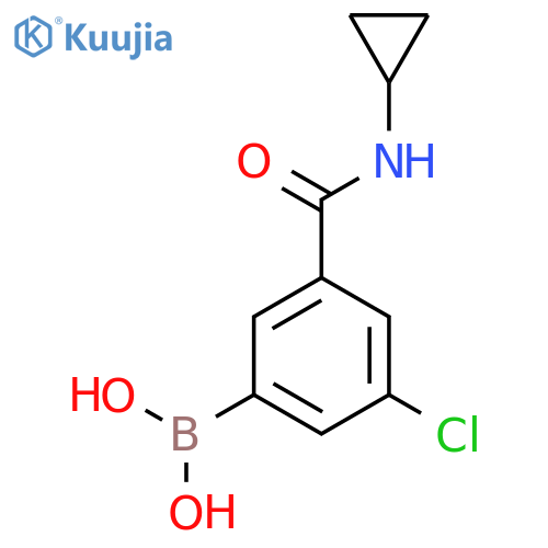 (3-Chloro-5-(cyclopropylcarbamoyl)phenyl)boronic acid structure