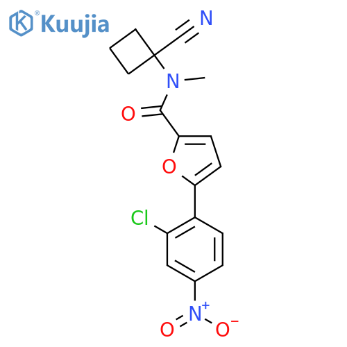 5-(2-chloro-4-nitrophenyl)-N-(1-cyanocyclobutyl)-N-methylfuran-2-carboxamide structure