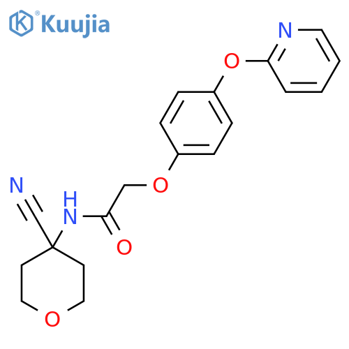 N-(4-cyanooxan-4-yl)-2-[4-(pyridin-2-yloxy)phenoxy]acetamide structure
