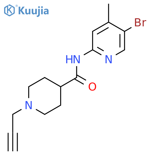 N-(5-bromo-4-methylpyridin-2-yl)-1-(prop-2-yn-1-yl)piperidine-4-carboxamide structure