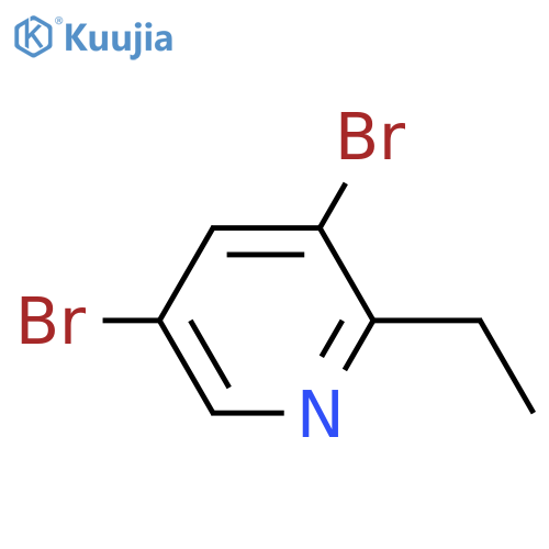 Pyridine, 3,5-dibromo-2-ethyl- structure