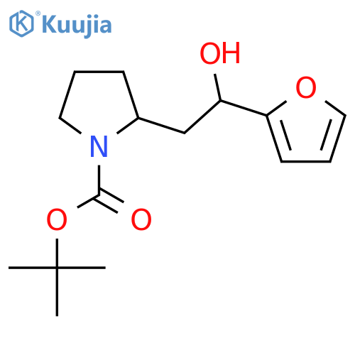 tert-butyl 2-2-(furan-2-yl)-2-hydroxyethylpyrrolidine-1-carboxylate structure