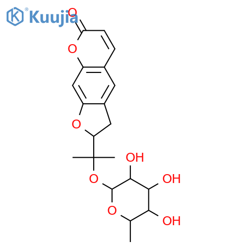 2,3-Dihydro-2-(1-hydroxy-1-methylethyl)-7H-furo[3,2-g][1]benzopyran-7-one; (S)-form, O-α-L-Rhamnopyranoside structure