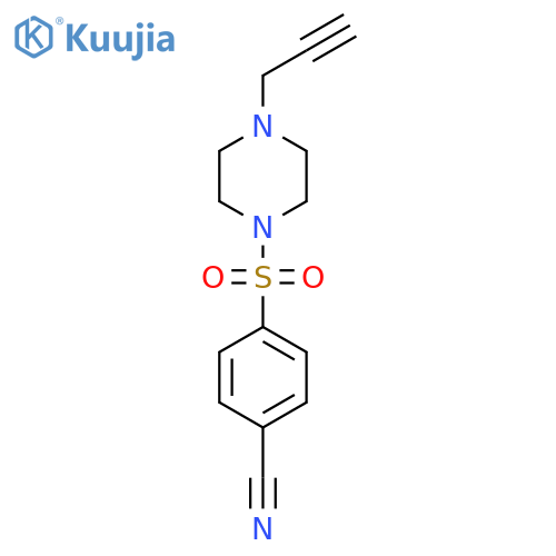 4-{[4-(Prop-2-yn-1-yl)piperazin-1-yl]sulfonyl}benzonitrile structure