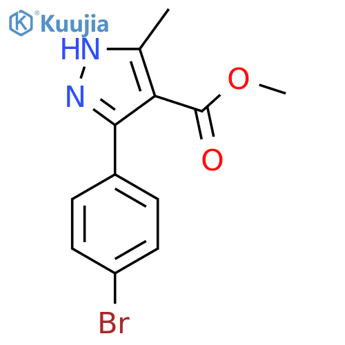 Methyl 3-(4-bromophenyl)-5-methyl-1H-pyrazole-4-carboxylate structure