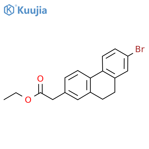 Ethyl 2-(7-bromo-9,10-dihydrophenanthren-2-yl)acetate structure