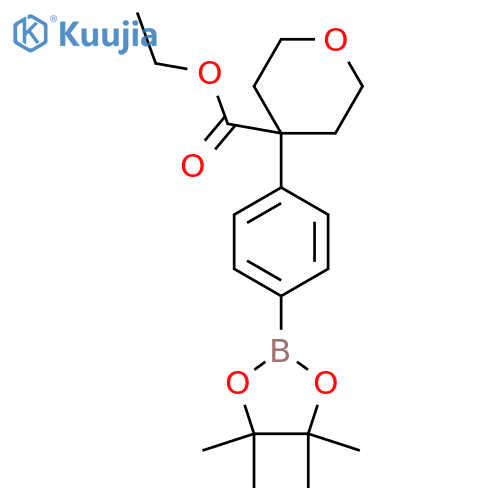 Ethyl 4-[4-(4,4,5,5-tetramethyl-1,3,2-dioxaborolan-2-yl)phenyl]oxane-4-carboxylate structure