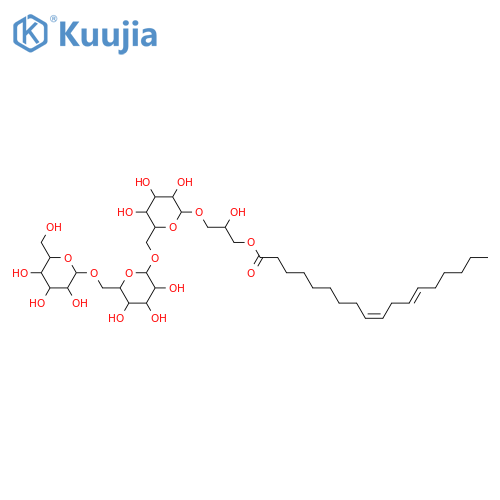 Glycerol 1-alkanoates; Glycerol 1-(9Z,12Z-octadecadienoate), 3-O-[β-D-Galactopyranosyl-(1→6)-β-D-galactopyranosyl-(1→6)-α-D-galactopyranoside] structure