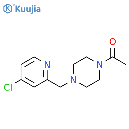 1-{4-[(4-chloropyridin-2-yl)methyl]piperazin-1-yl}ethan-1-one structure