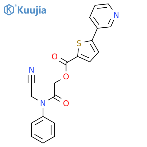 [(Cyanomethyl)(phenyl)carbamoyl]methyl 5-(pyridin-3-yl)thiophene-2-carboxylate structure