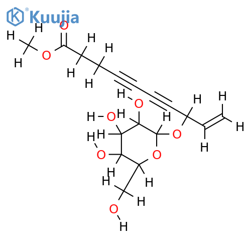 O-beta-D-Glucopyranoside,Me ester-(R)-8-hydroxy-9-decene-4,6-diynoic acid structure