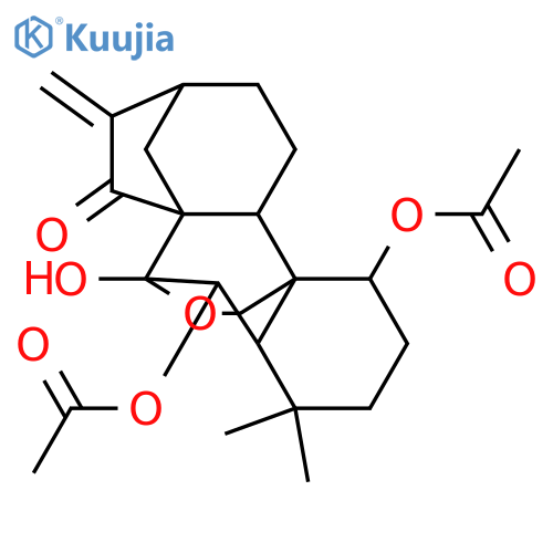 Kaur-16-en-15-one, 1,6-bis(acetyloxy)-7,20-epoxy-7-hydroxy-, (1α,6β,7α)- (9CI) structure