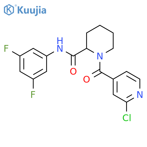 1-(2-chloropyridine-4-carbonyl)-N-(3,5-difluorophenyl)piperidine-2-carboxamide structure