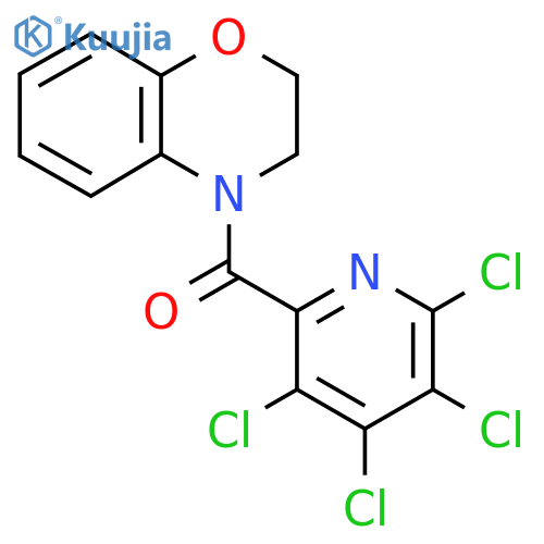 4-(3,4,5,6-tetrachloropyridine-2-carbonyl)-3,4-dihydro-2H-1,4-benzoxazine structure