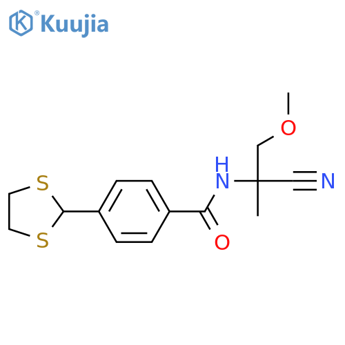 Benzamide, N-(1-cyano-2-methoxy-1-methylethyl)-4-(1,3-dithiolan-2-yl)- structure